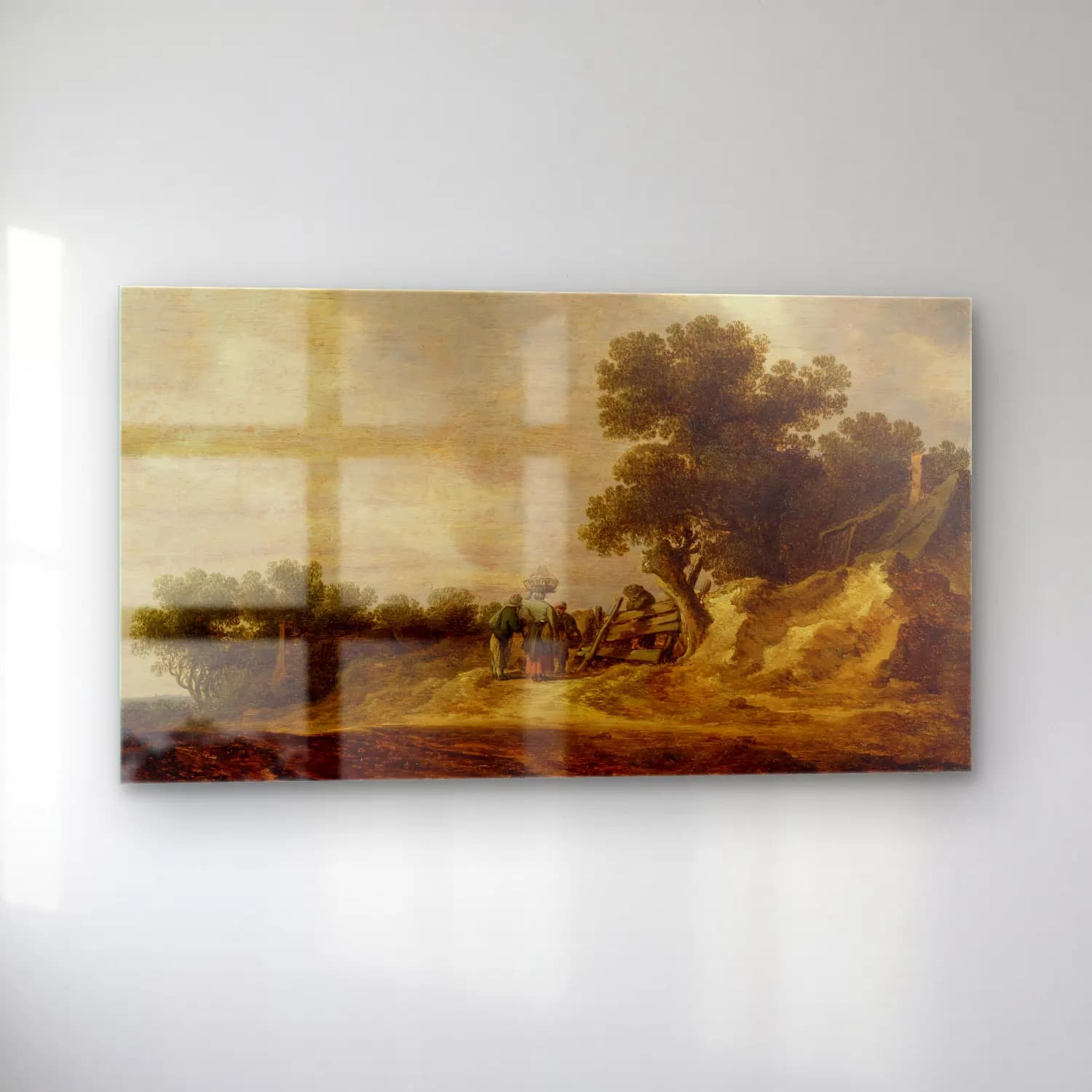 Jan van Goyen – Dune Landscape (ca. 1632) cam tablo — sol açıdan görünüm