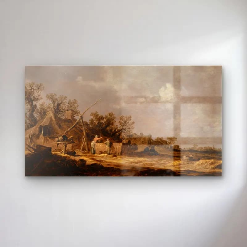 Jan van Goyen – Farms cam tablo — Jan van Goyen – Farms — yağlı boya dini sahne