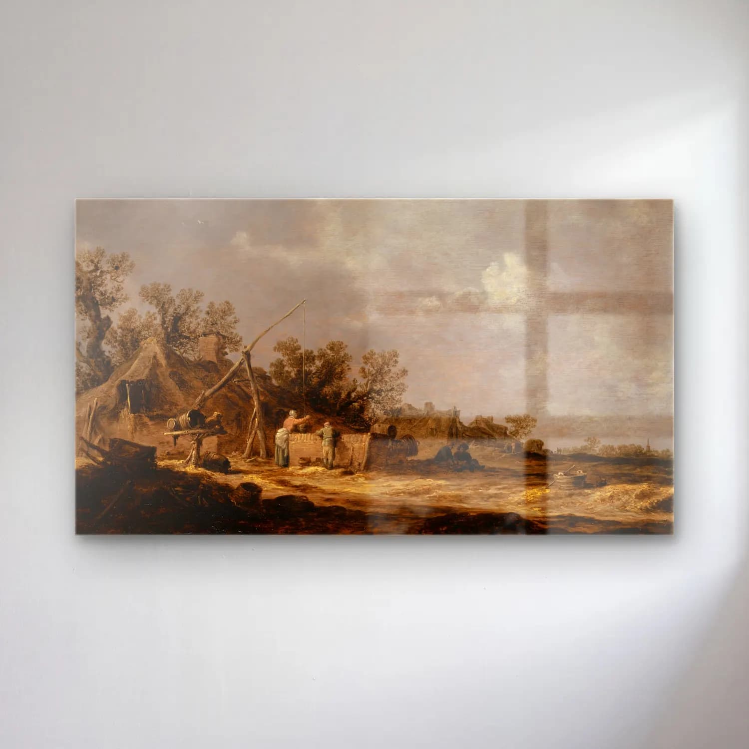Jan van Goyen – Farms cam tablo — Jan van Goyen – Farms — yağlı boya dini sahne
