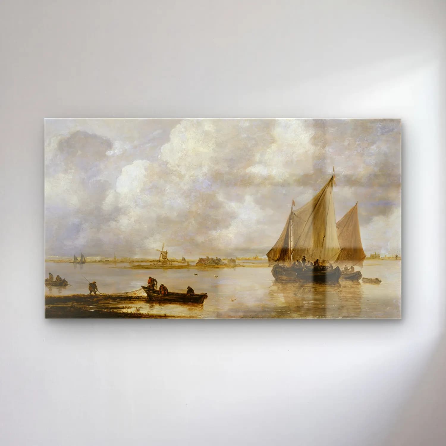 Jan van Goyen – Haarlem Sea cam tablo — Jan van Goyen – Haarlem Sea — yağlı boya liman ve tekneler