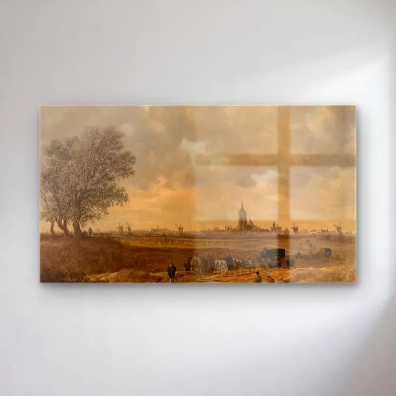 Jan van Goyen – Landscape – Bej Tonlar cam tablo — Jan van Goyen – Landscape – Bej Tonlar — yağlı boya dini sahne