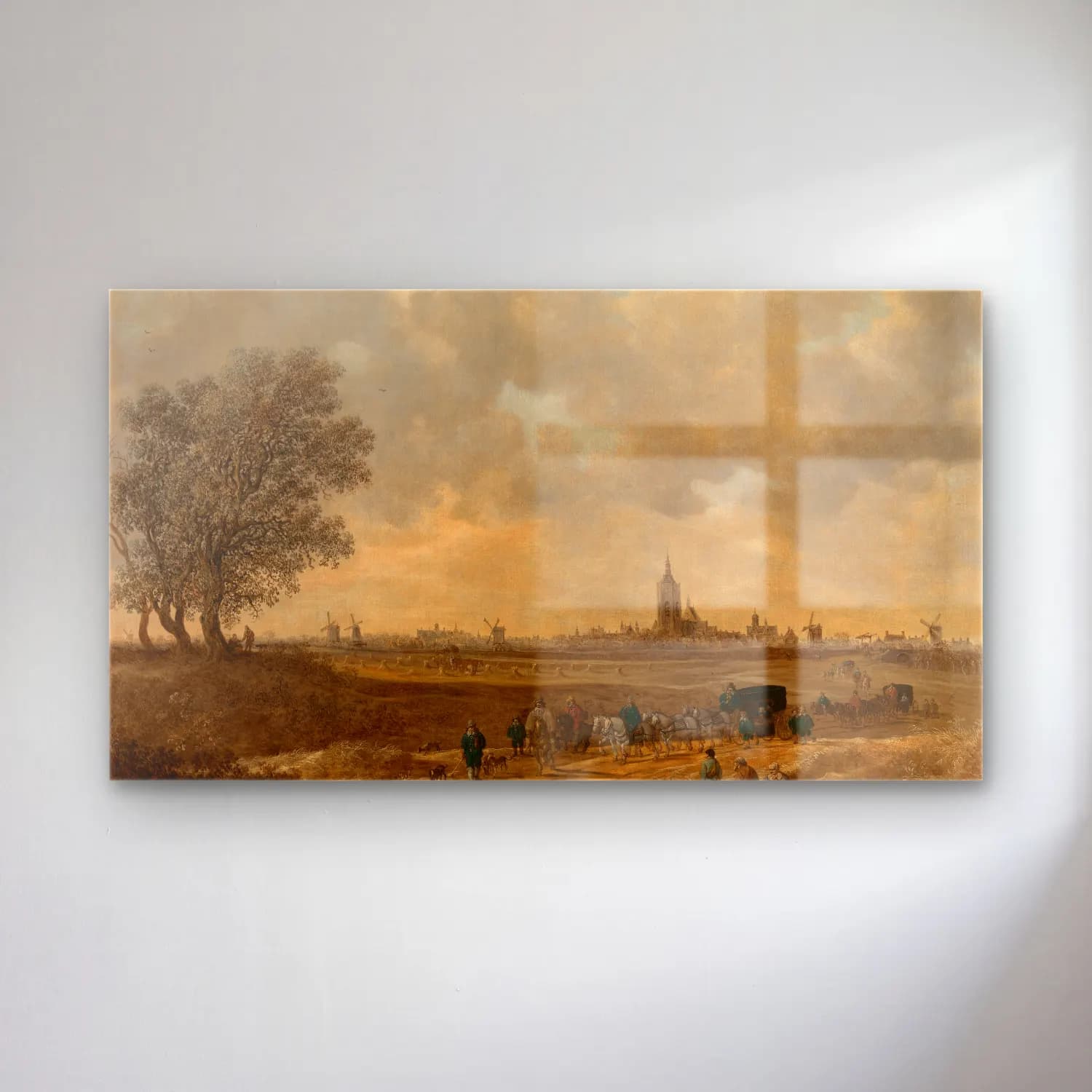 Jan van Goyen – Landscape – Bej Tonlar cam tablo — Jan van Goyen – Landscape – Bej Tonlar — yağlı boya dini sahne