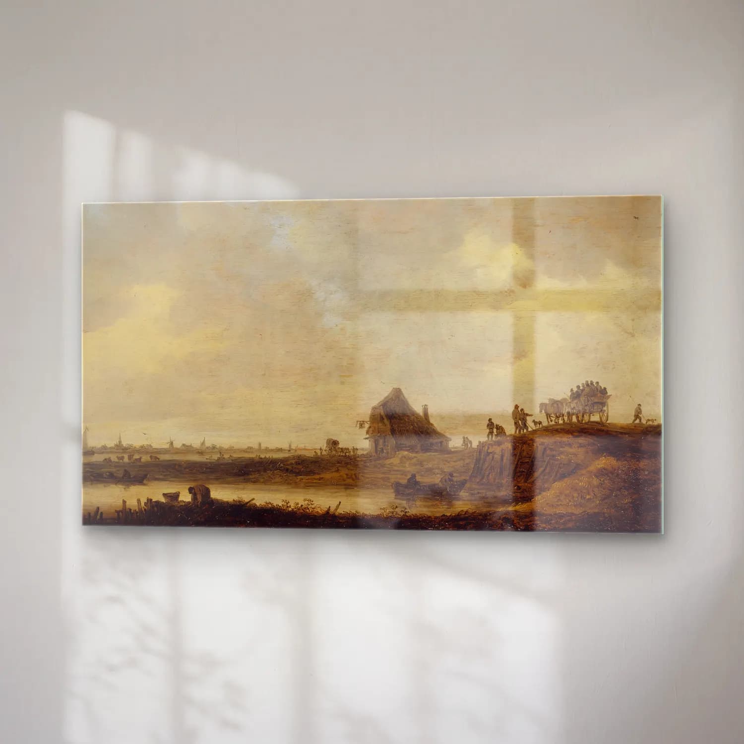 Jan van Goyen – L’Auberge au bord de la rivière cam tablo — sağ açıdan görünüm