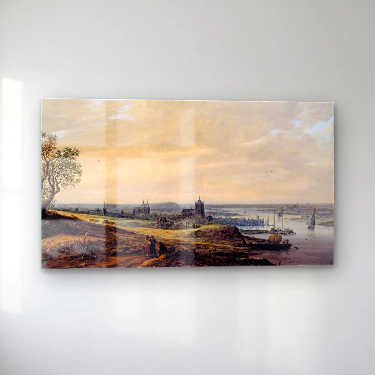 Jan van Goyen – Panorama Landscape with a View of Arnheim cam tablo — sol açıdan görünüm