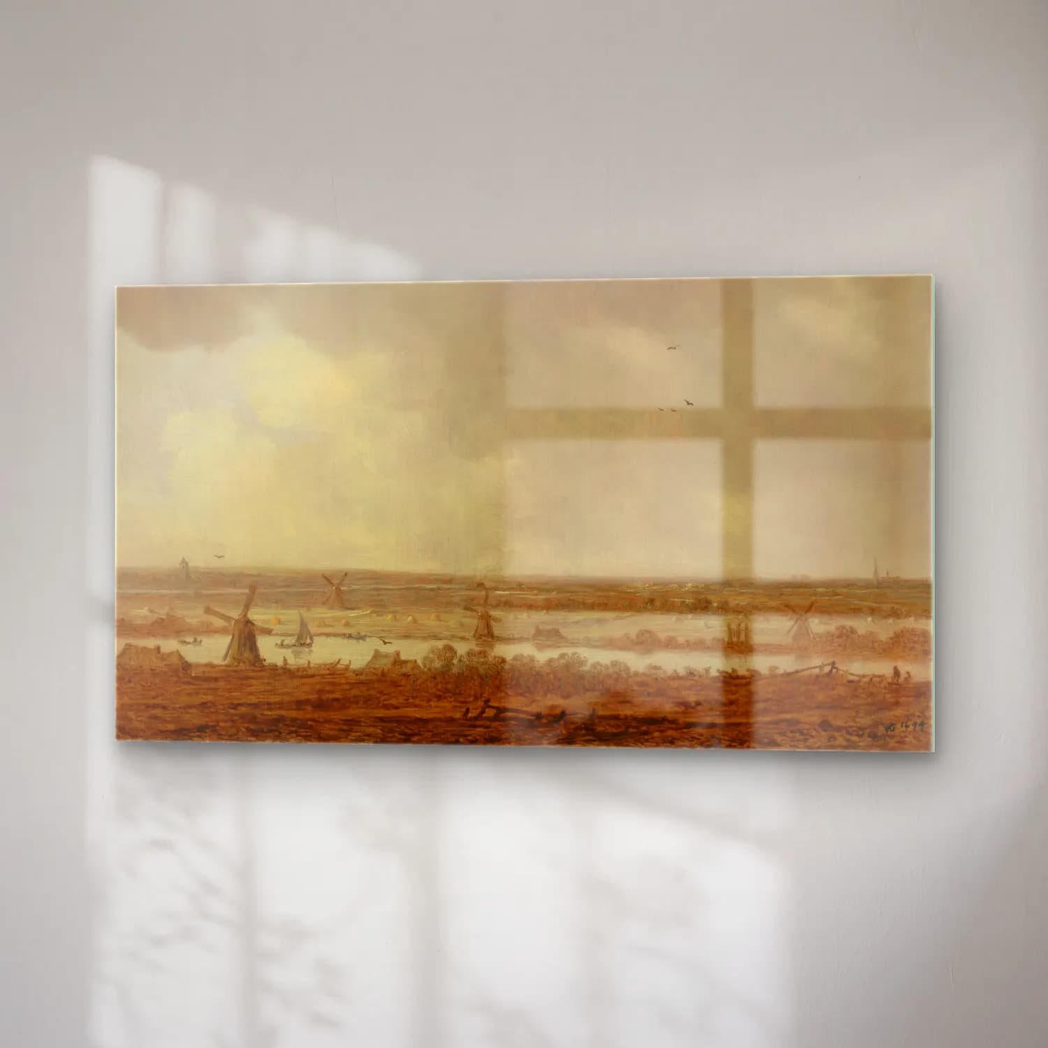 Jan van Goyen – Polder Landscape cam tablo — sağ açıdan görünüm