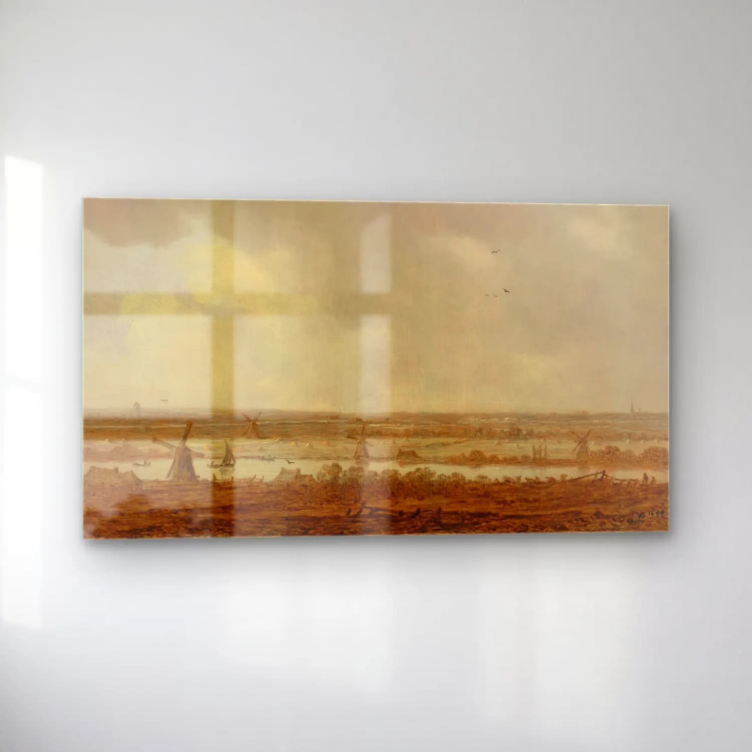 Jan van Goyen – Polder Landscape cam tablo — sol açıdan görünüm