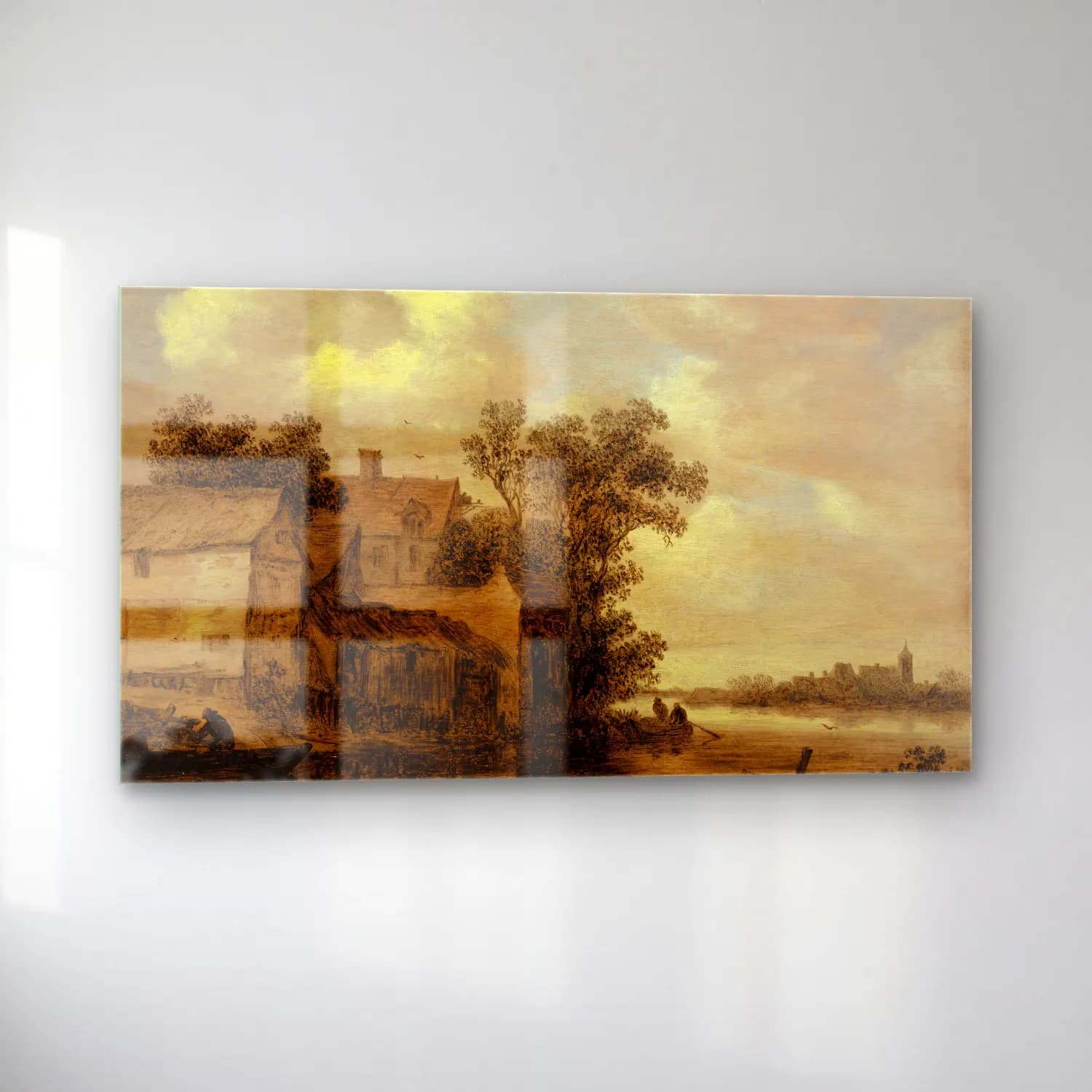 Jan van Goyen – River Landscape cam tablo — sol açıdan görünüm
