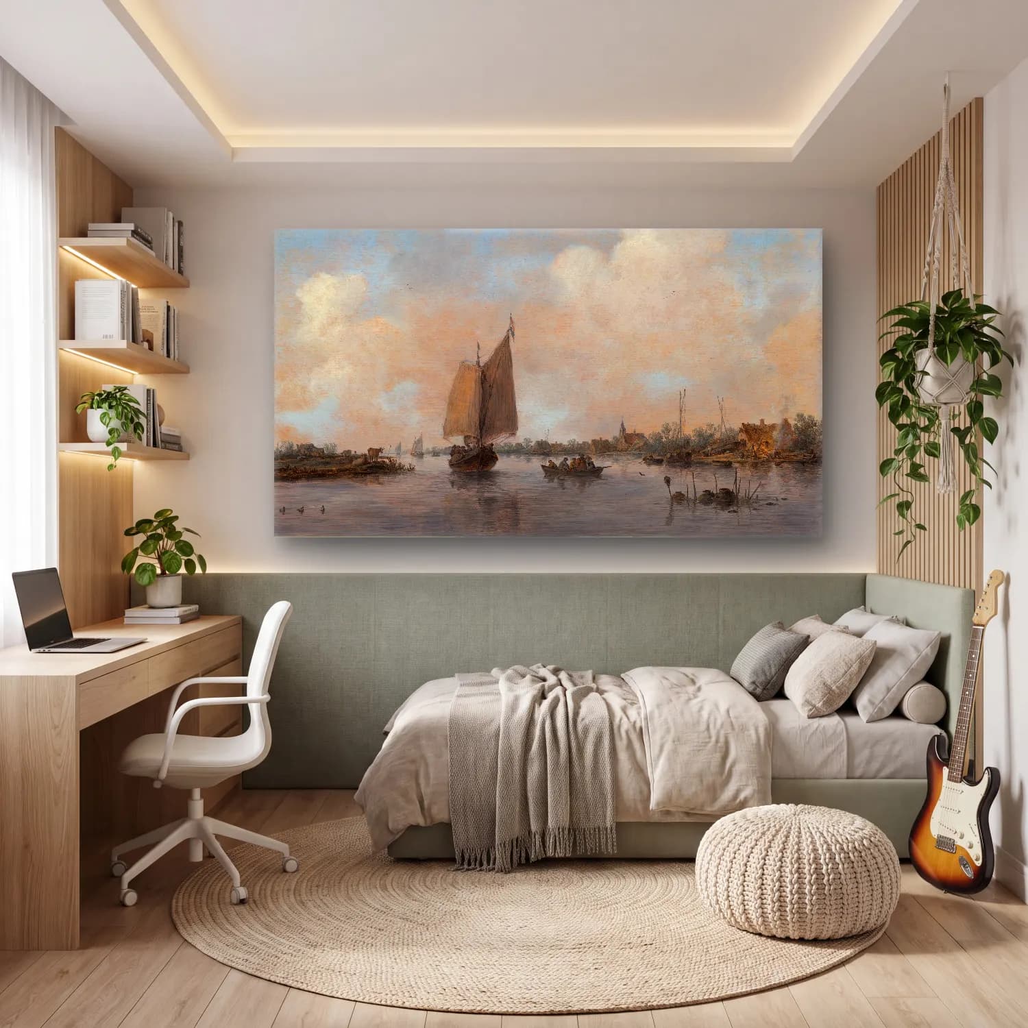 Jan van Goyen – River View cam tablo — genç odasında