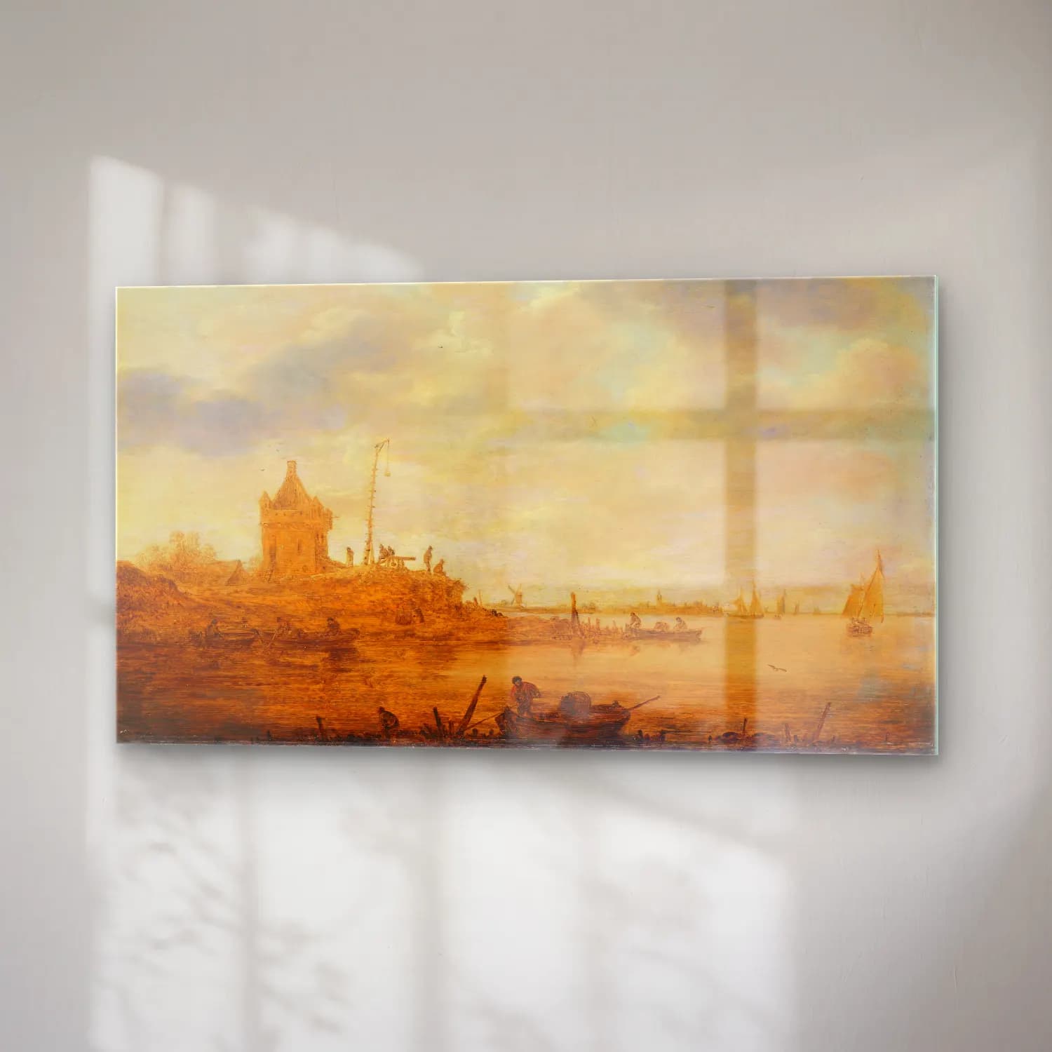 Jan van Goyen – River View with Sentry Post cam tablo — sağ açıdan görünüm