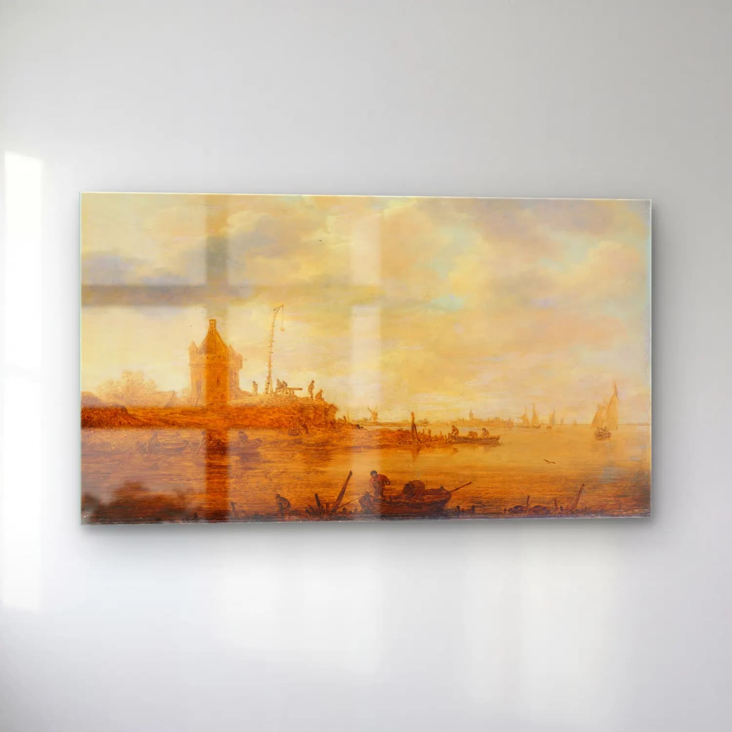 Jan van Goyen – River View with Sentry Post cam tablo — sol açıdan görünüm