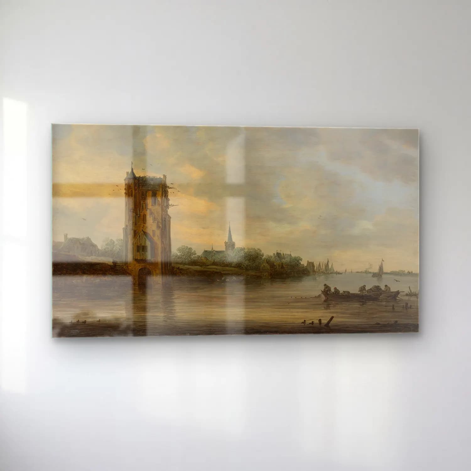 Jan van Goyen – The Pelkus Gate near Utrecht cam tablo — sol açıdan görünüm
