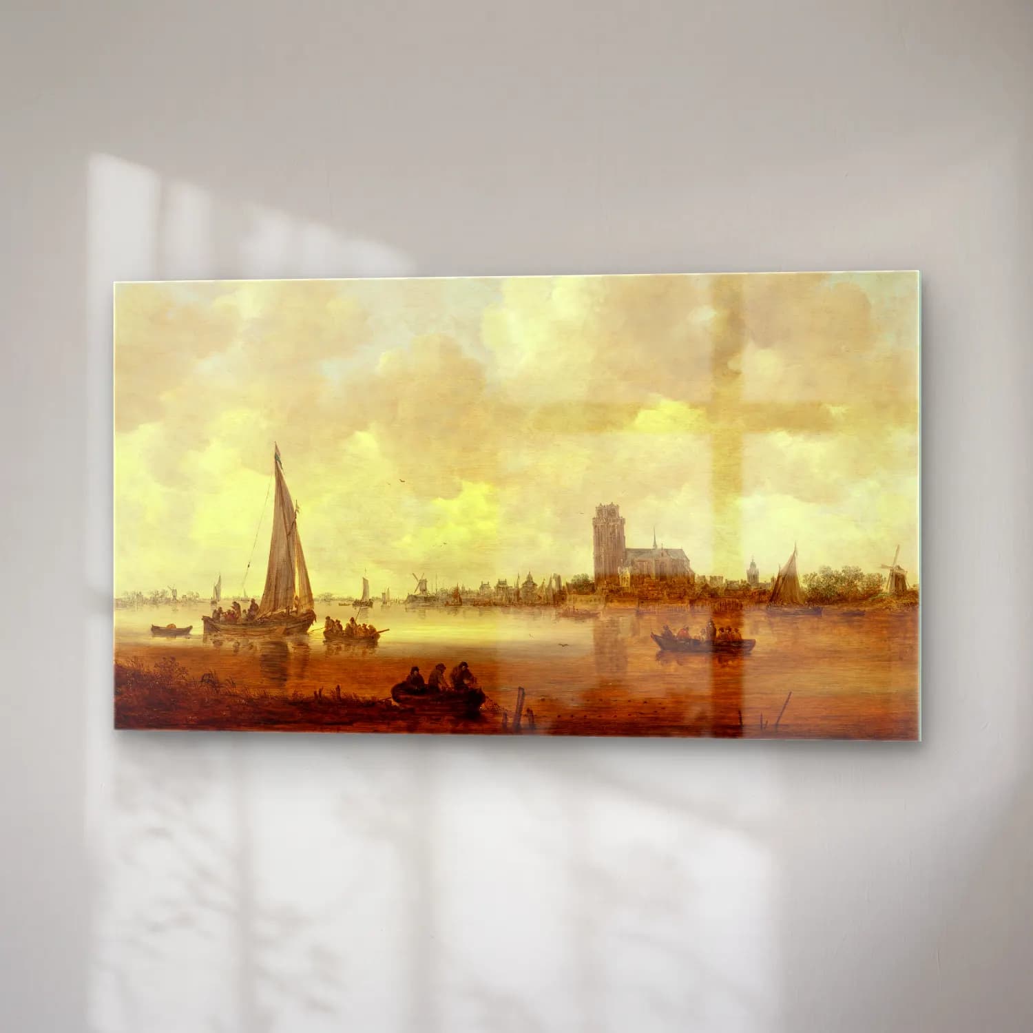 Jan van Goyen – View of Dordrecht cam tablo — sağ açıdan görünüm
