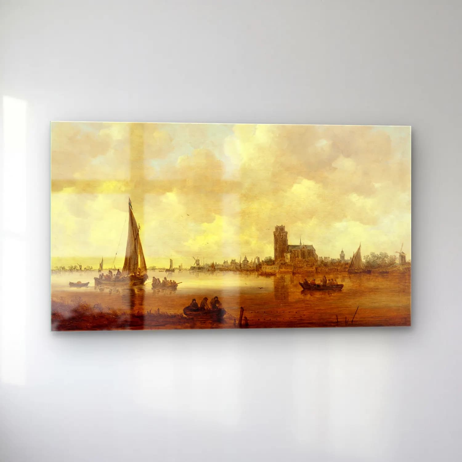 Jan van Goyen – View of Dordrecht cam tablo — sol açıdan görünüm