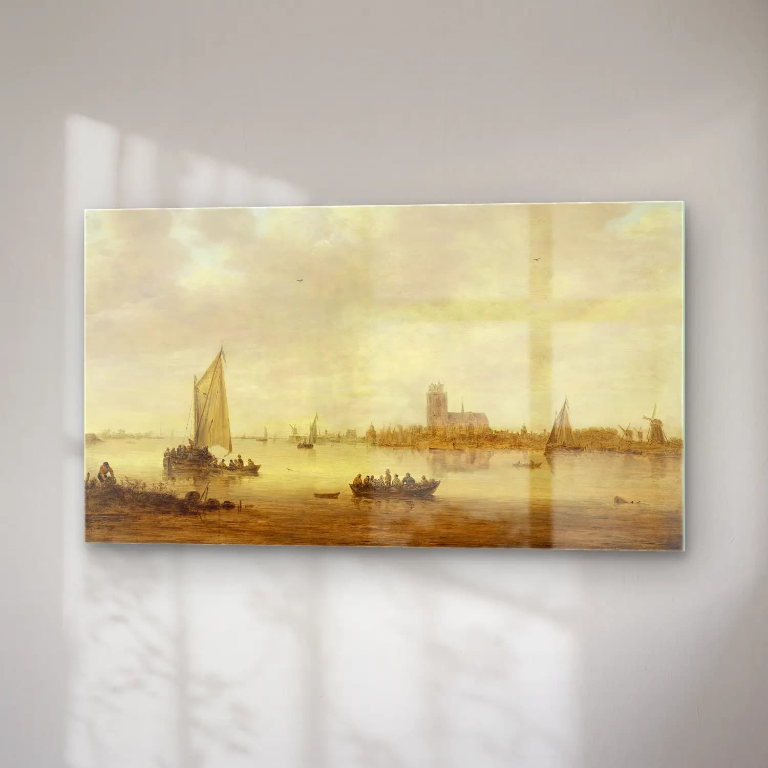 Jan van Goyen – View of Dordrecht from the Dordtse Kil cam tablo — sağ açıdan görünüm