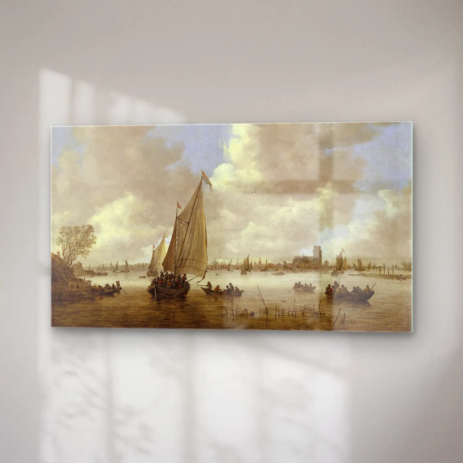 Jan van Goyen – View of Dordrecht from the North (early 1650s) cam tablo — sağ açıdan görünüm