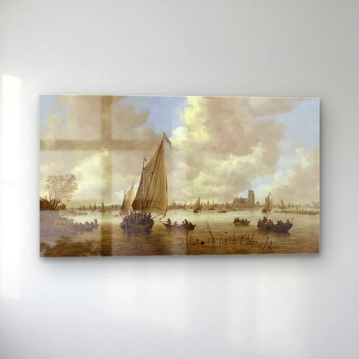 Jan van Goyen – View of Dordrecht from the North (early 1650s) cam tablo — sol açıdan görünüm