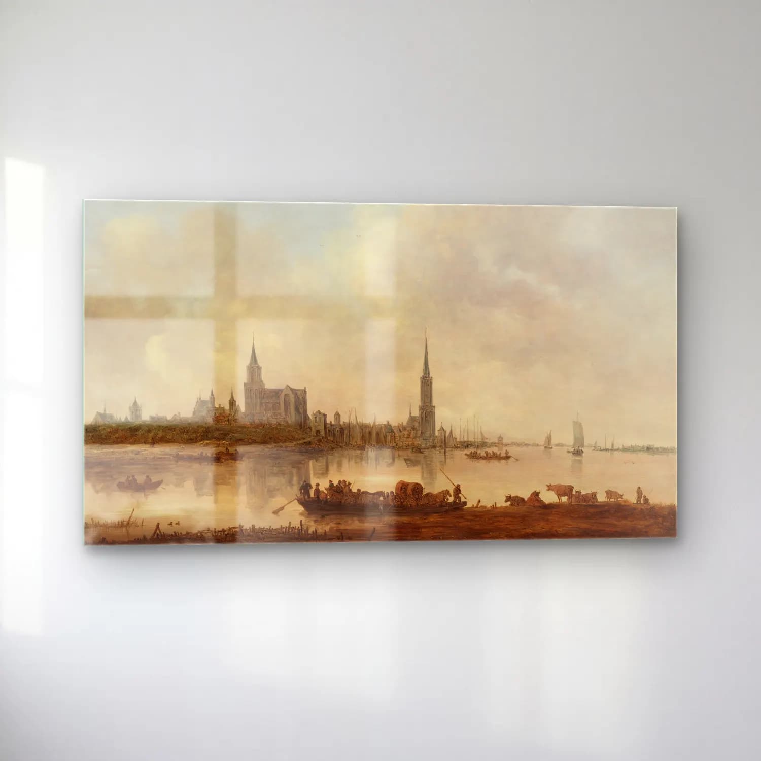 Jan van Goyen – View of Emmerich cam tablo — sol açıdan görünüm
