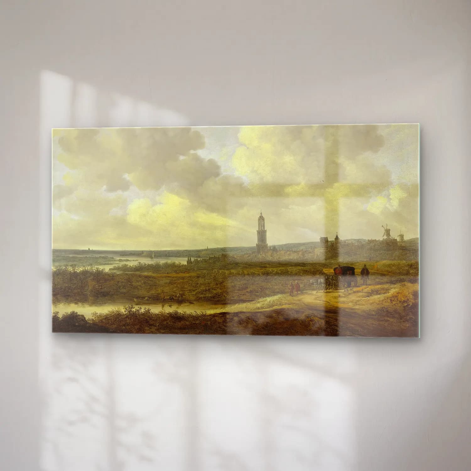 Jan van Goyen – View of Rhenen cam tablo — sağ açıdan görünüm