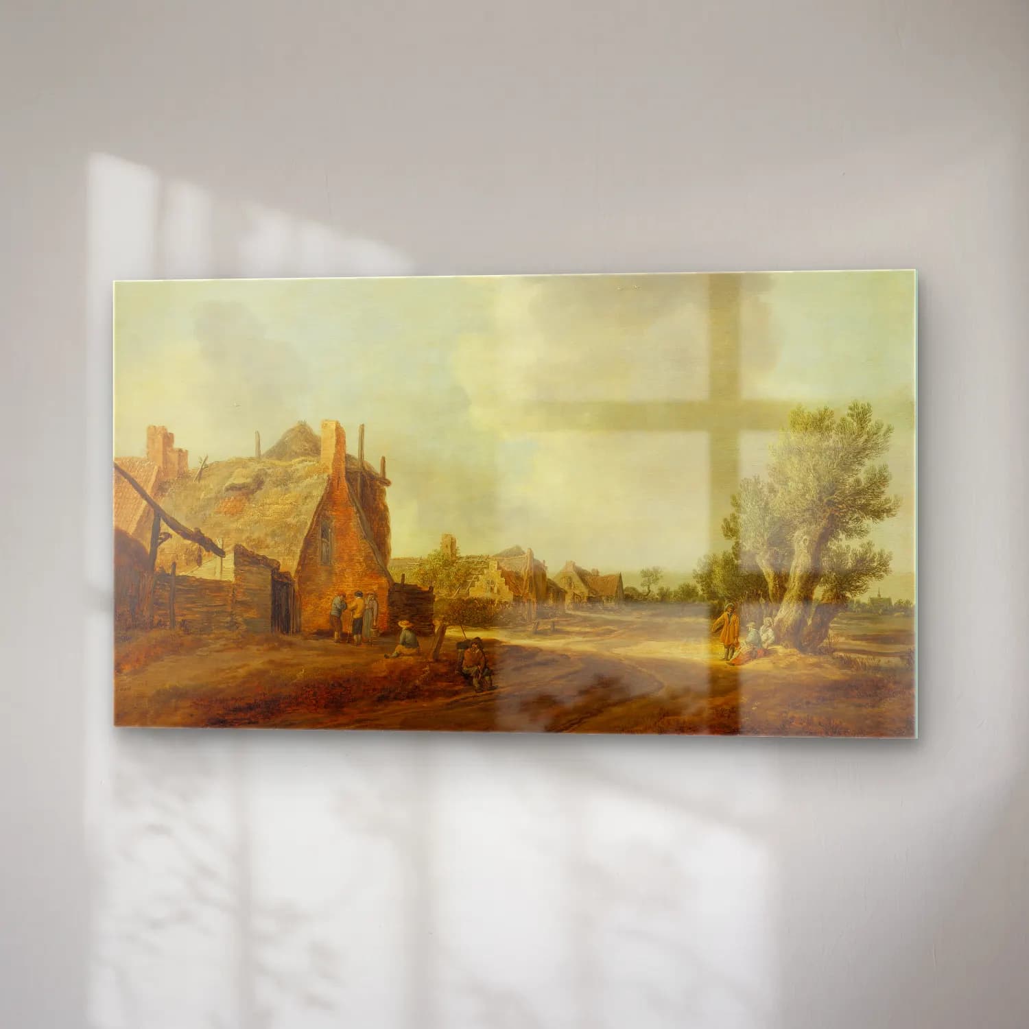Jan van Goyen – Village Street cam tablo — sağ açıdan görünüm