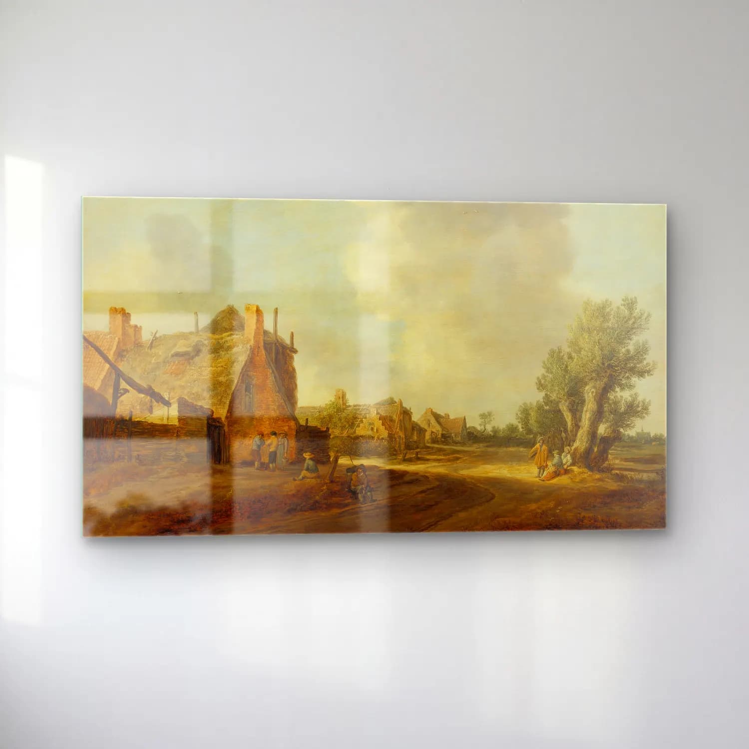 Jan van Goyen – Village Street cam tablo — sol açıdan görünüm