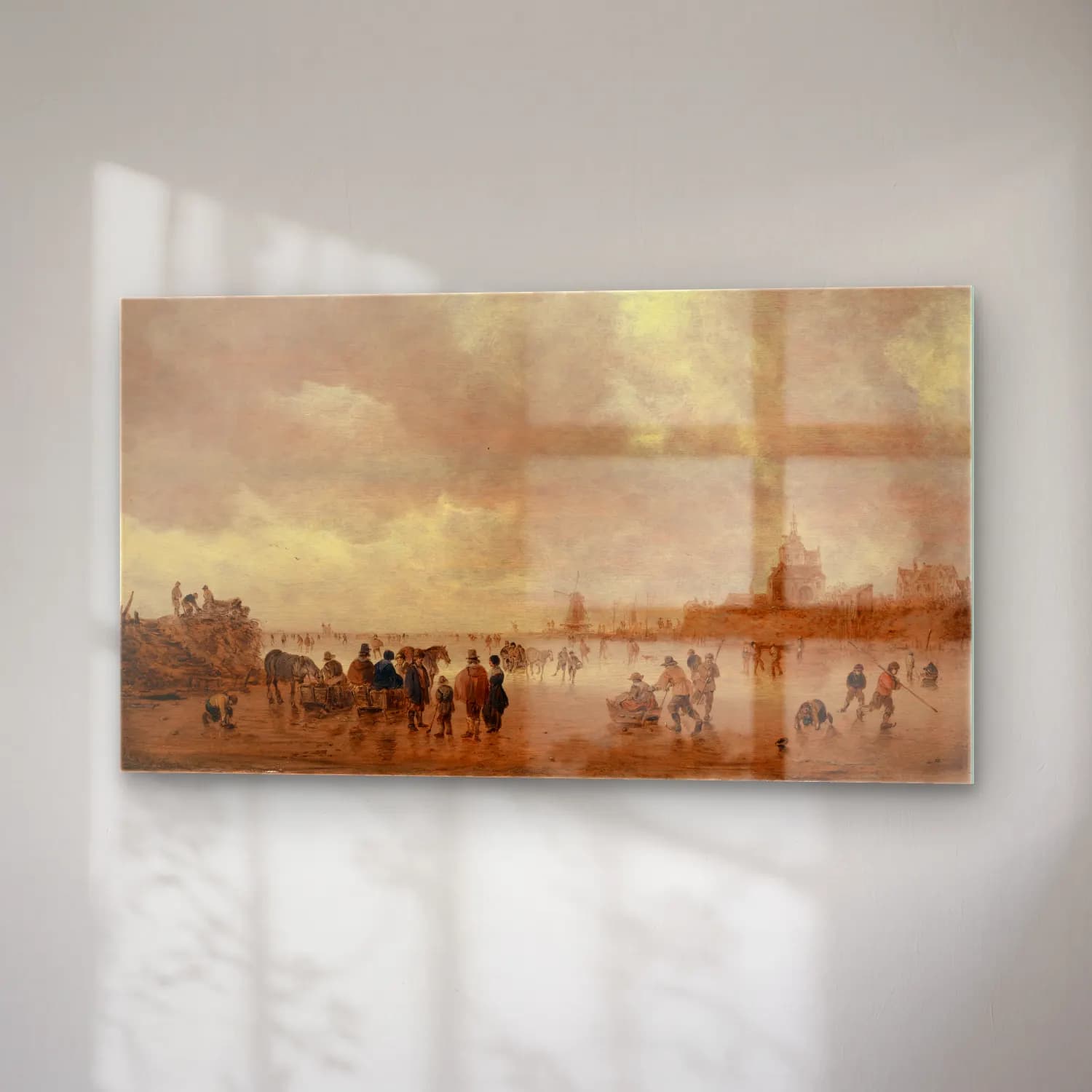 Jan van Goyen – Winter Pleasures on the Merwede cam tablo — sağ açıdan görünüm