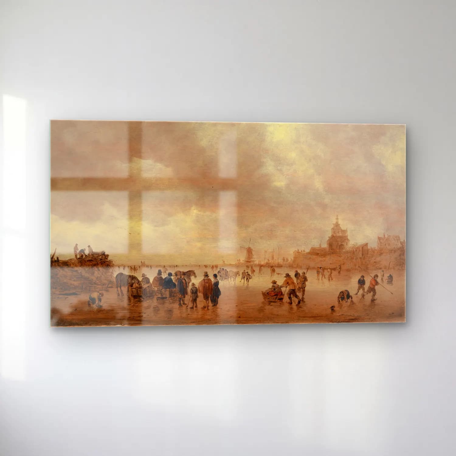 Jan van Goyen – Winter Pleasures on the Merwede cam tablo — sol açıdan görünüm