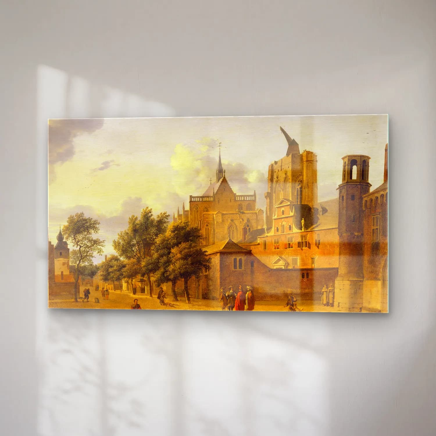 Jan van der Heyden – A Street Scene in Cologne cam tablo — sağ açıdan görünüm