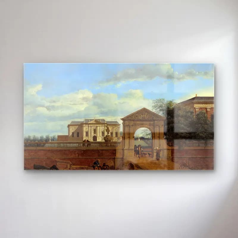 Jan van der Heyden – An Architectural Fantasy cam tablo — Jan van der Heyden – An Architectural Fantasy — yağlı boya dini sahne