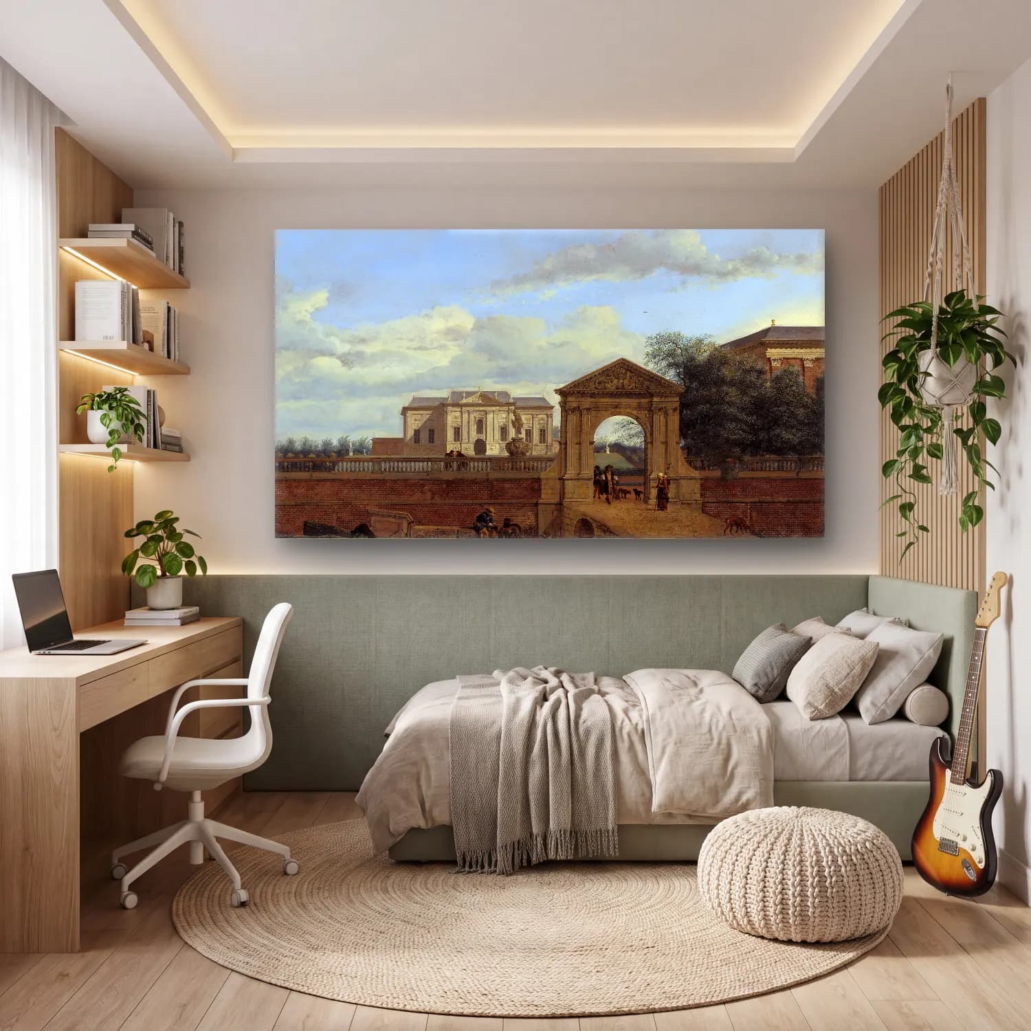Jan van der Heyden – An Architectural Fantasy cam tablo — genç odasında