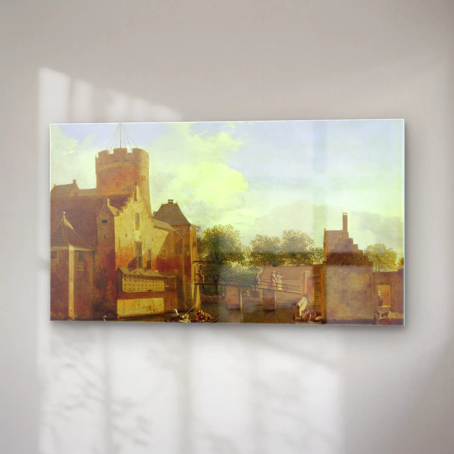 Jan van der Heyden – Loenerslot Castle in Holland (ca. 1665 – 1670) cam tablo — sağ açıdan görünüm