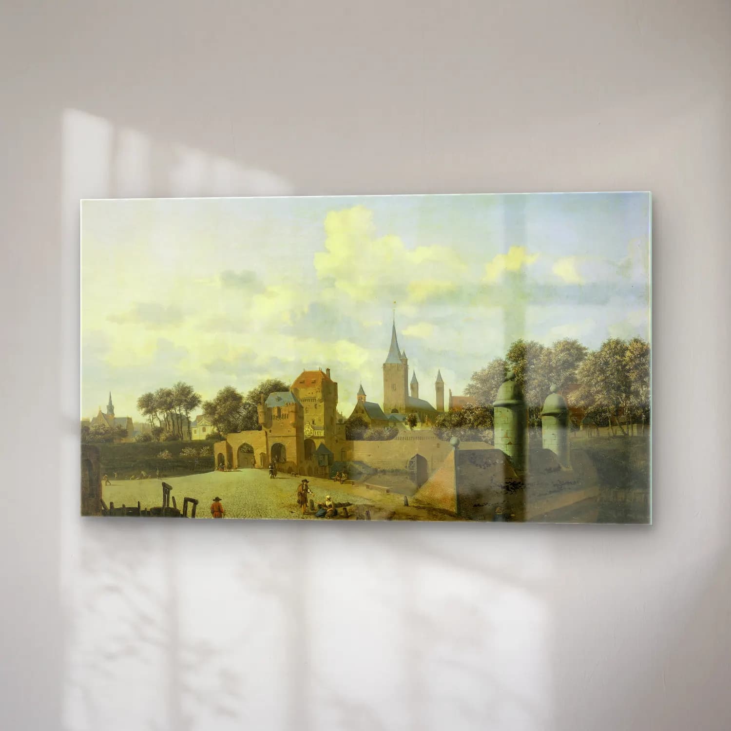 Jan van der Heyden – The Church of St Severin in Cologne in an Imaginary Setting cam tablo — sağ açıdan görünüm