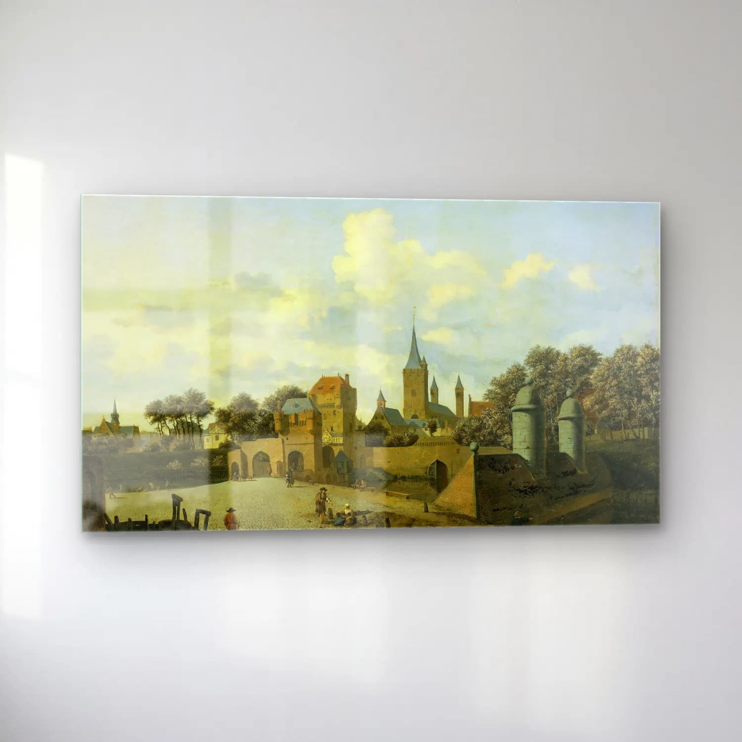 Jan van der Heyden – The Church of St Severin in Cologne in an Imaginary Setting cam tablo — sol açıdan görünüm