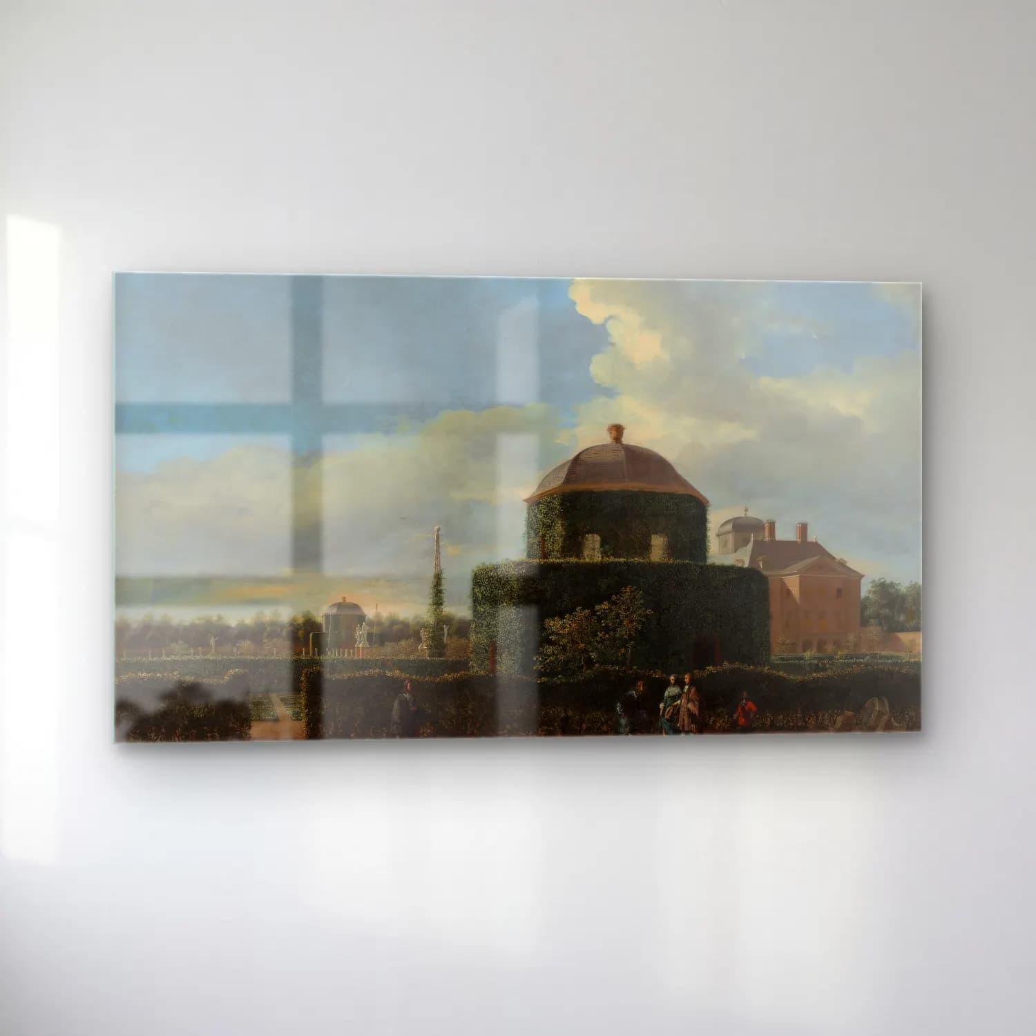 Jan van der Heyden – The Huis ten Bosch at The Hague and Its Formal Garden cam tablo — sol açıdan görünüm