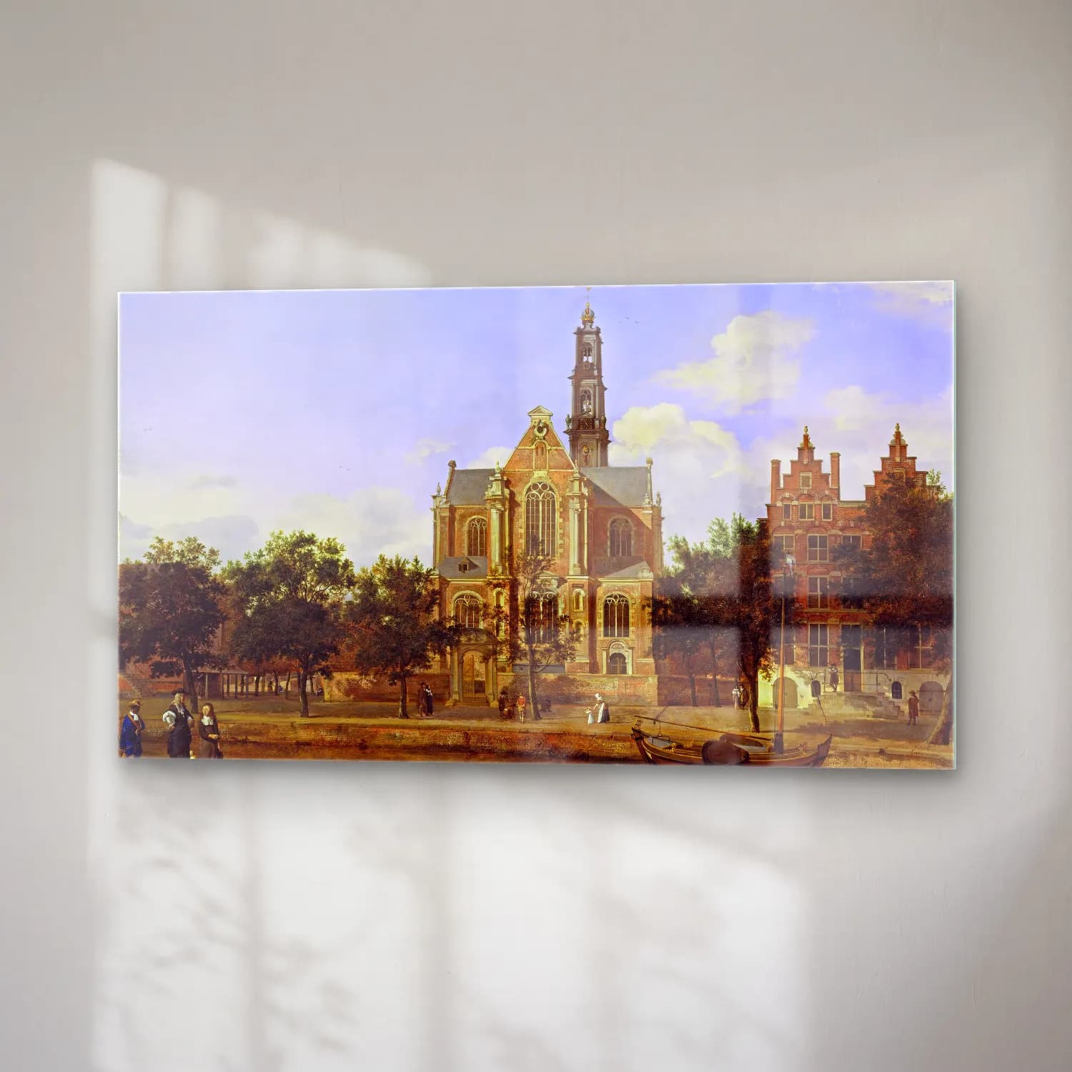 Jan van der Heyden – View of the Westerkerk, Amsterdam cam tablo — sağ açıdan görünüm