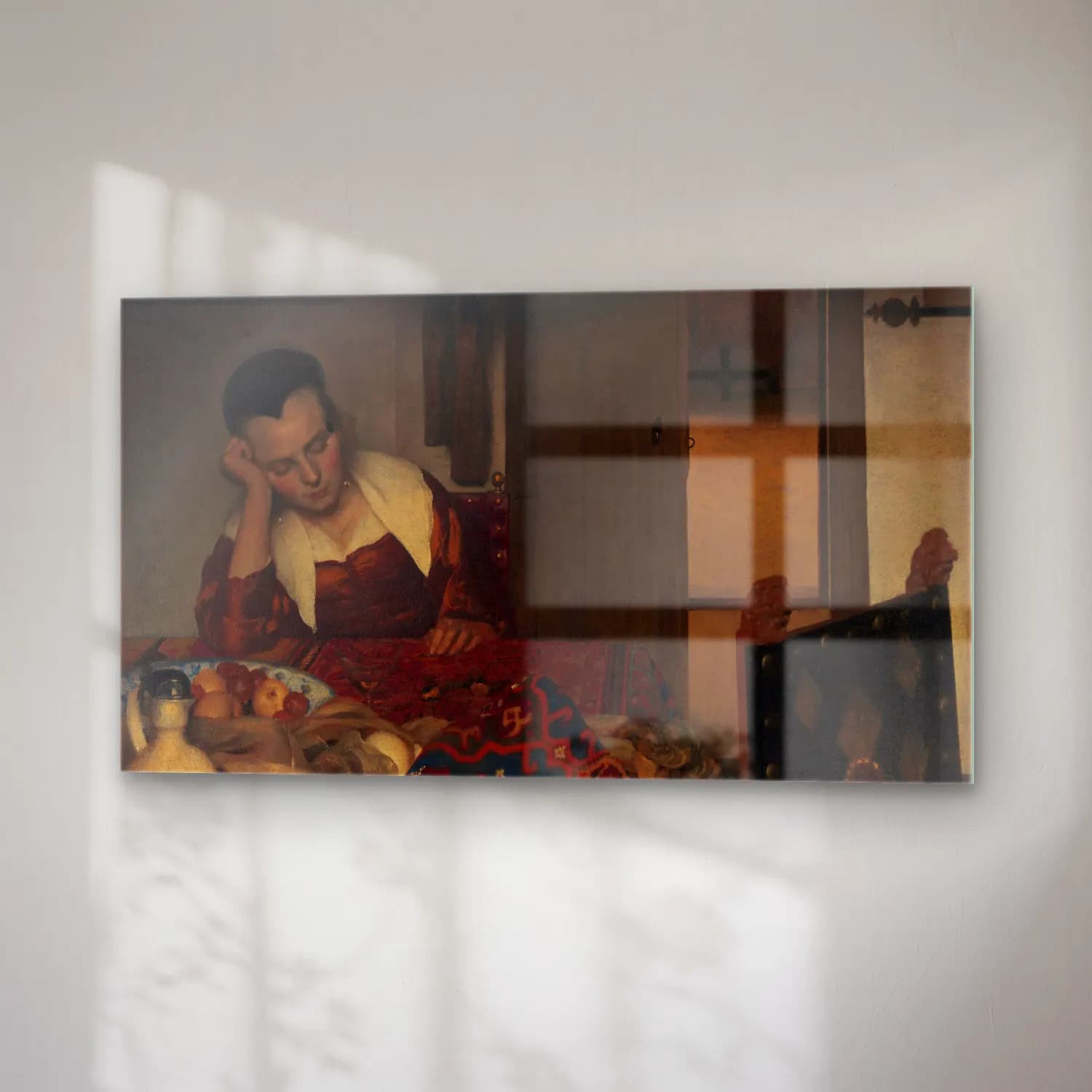 Johannes Vermeer – A Maid Asleep cam tablo — sağ açıdan görünüm