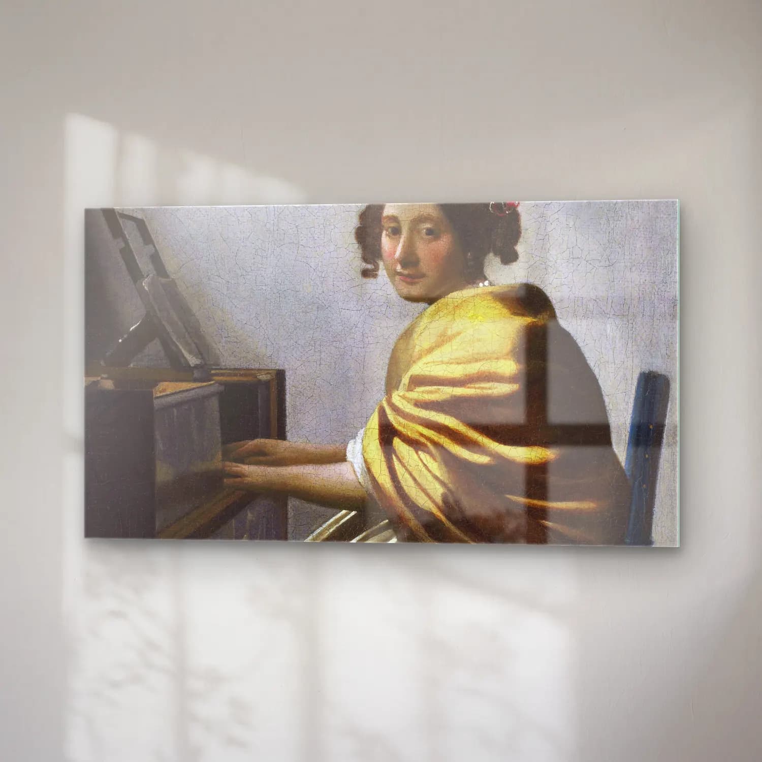 Johannes Vermeer – A young Woman seated at the Virginals cam tablo — sağ açıdan görünüm