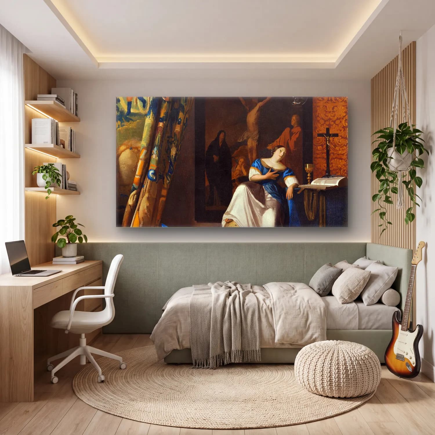Johannes Vermeer – Allegory of the Catholic Faith cam tablo — genç odasında