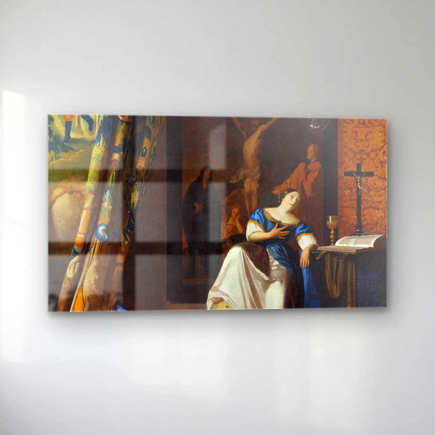 Johannes Vermeer – Allegory of the Catholic Faith cam tablo — sol açıdan görünüm