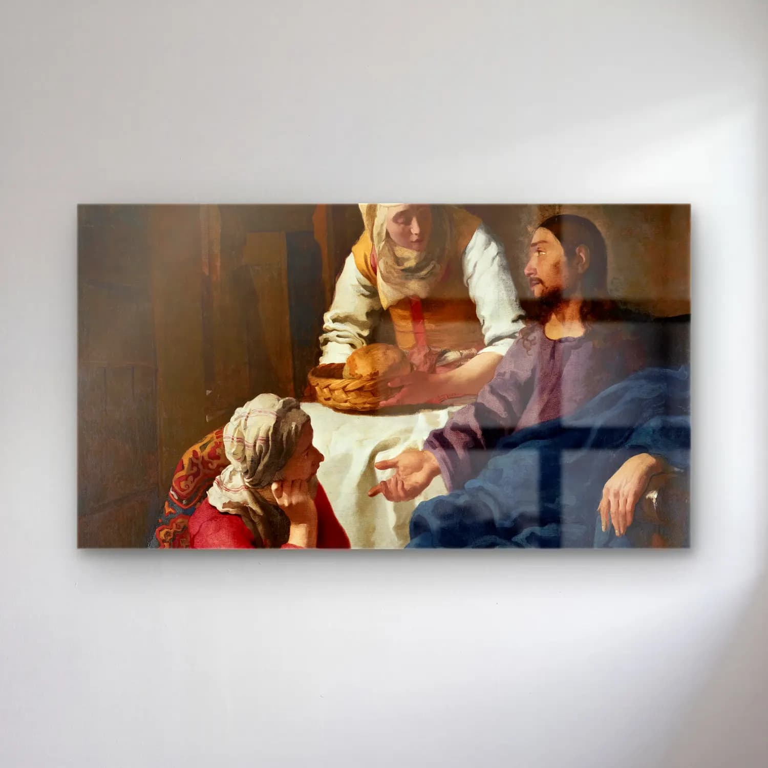 Johannes Vermeer – Christ in the House of Martha and Mary cam tablo — Johannes Vermeer – Christ in the House of Martha and Mary — yağlı boya dini sahne