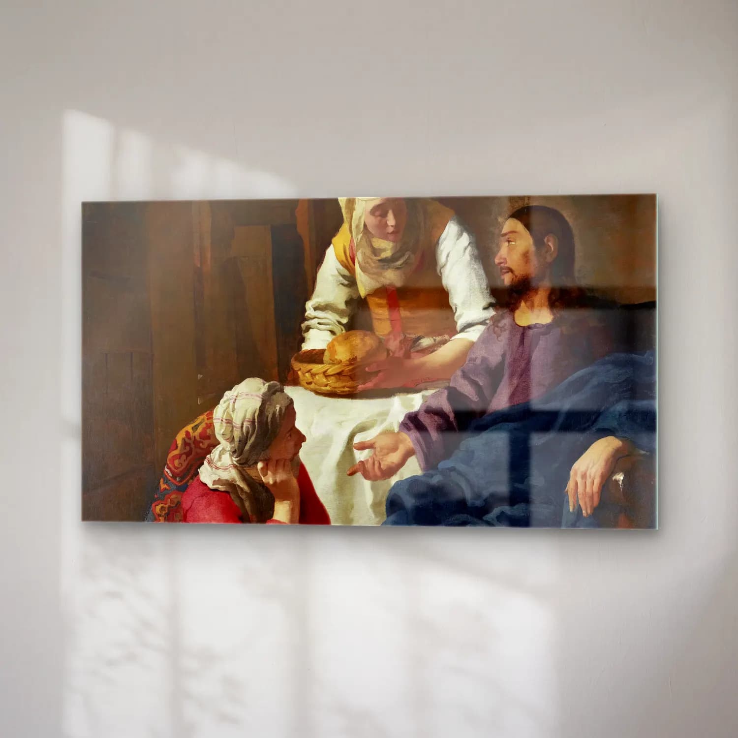 Johannes Vermeer – Christ in the House of Martha and Mary cam tablo — sağ açıdan görünüm