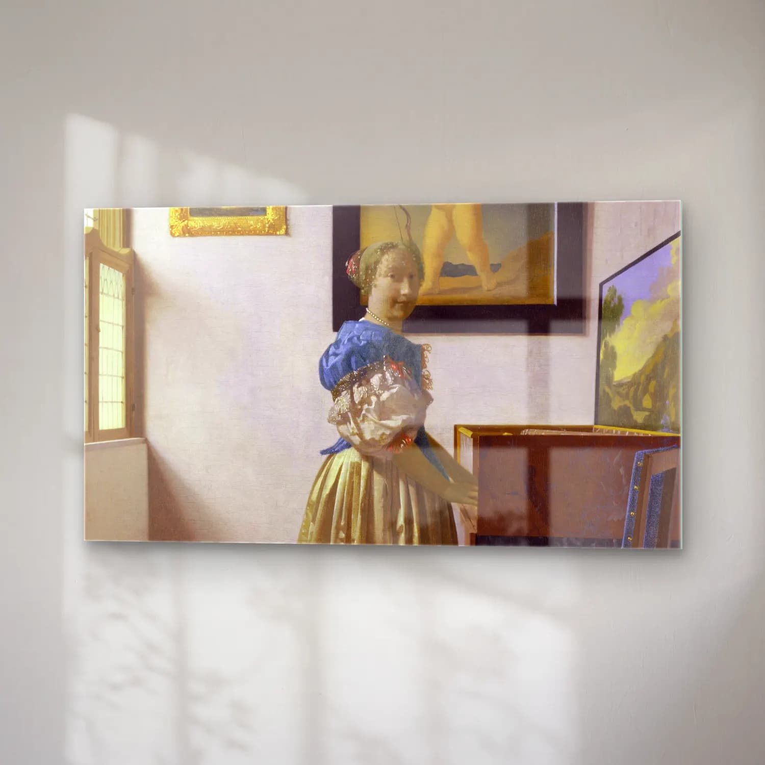 Johannes Vermeer – Diana and her Nymphs cam tablo — sağ açıdan görünüm