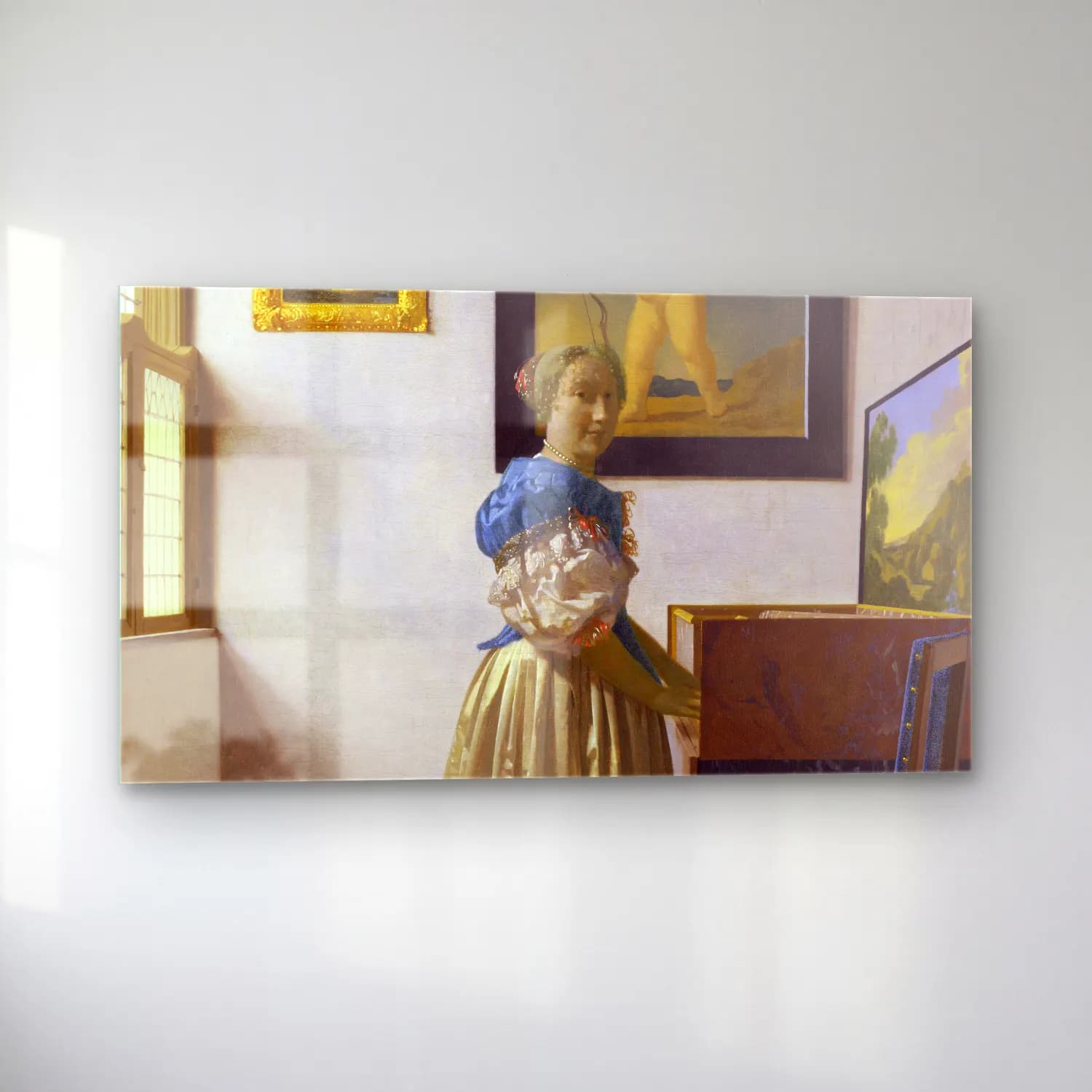 Johannes Vermeer – Diana and her Nymphs cam tablo — sol açıdan görünüm