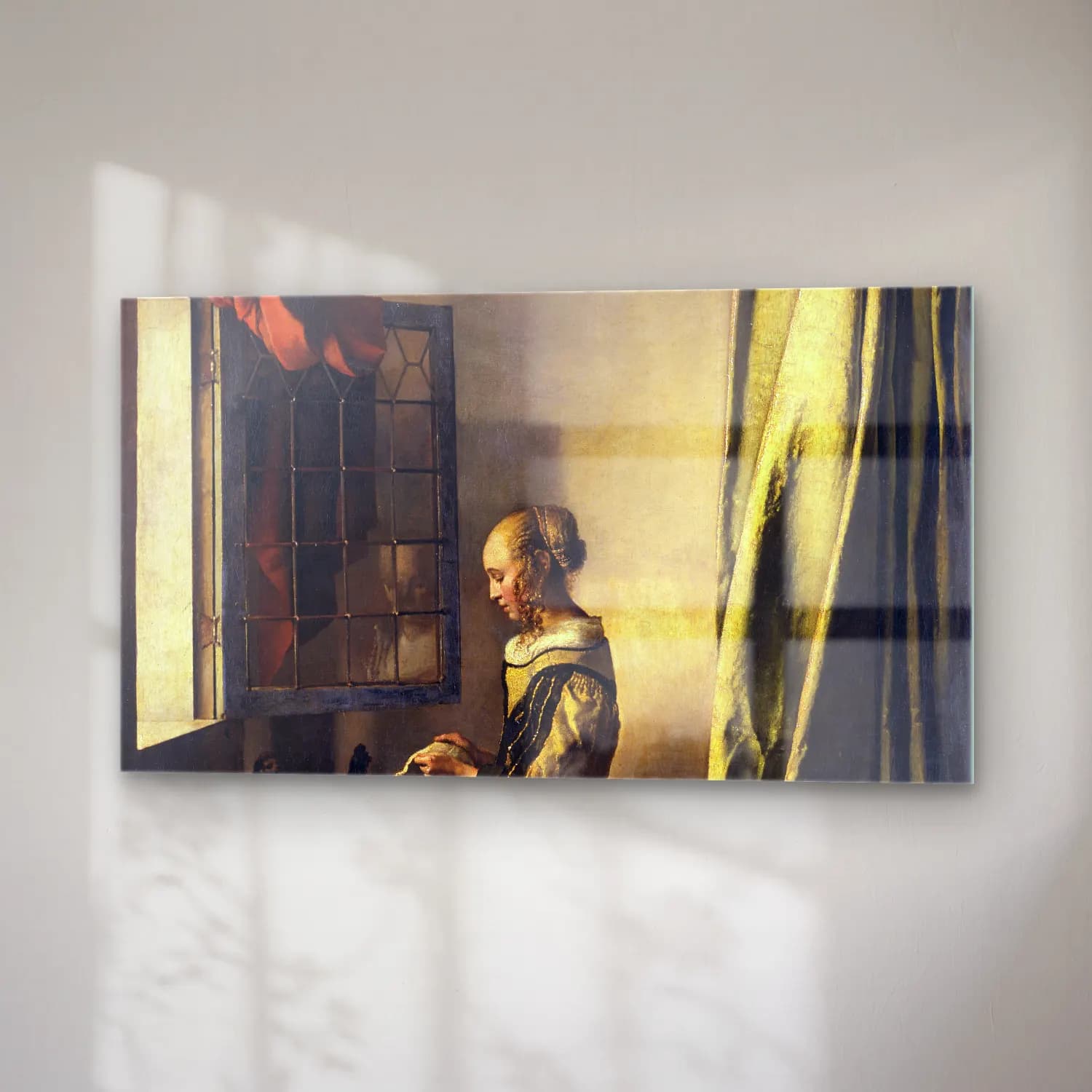 Johannes Vermeer – Girl Reading a Letter by an Open Window cam tablo — sağ açıdan görünüm