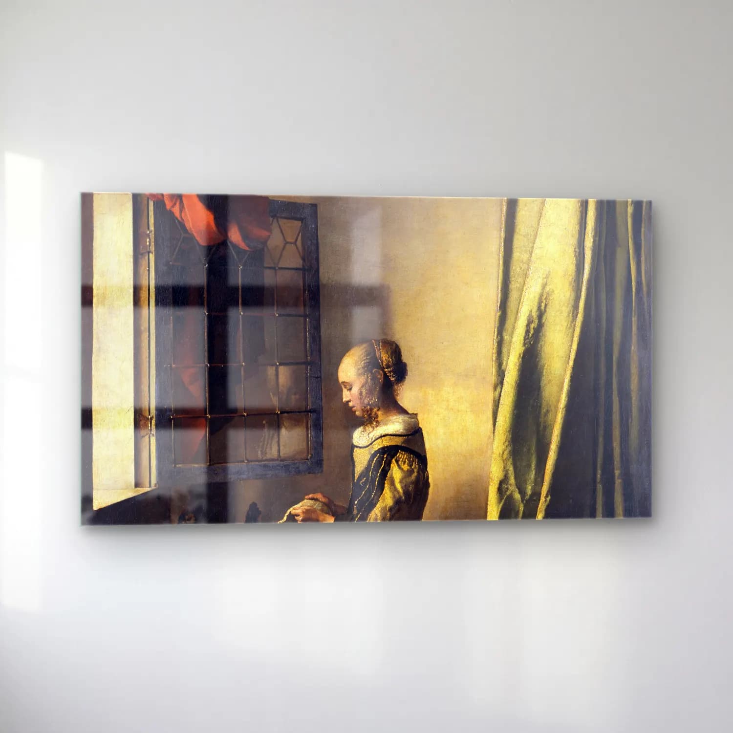 Johannes Vermeer – Girl Reading a Letter by an Open Window cam tablo — sol açıdan görünüm