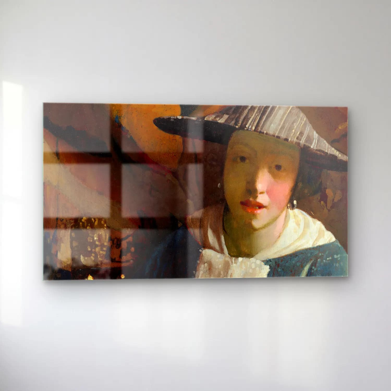Johannes Vermeer – Girl with a Flute cam tablo — sol açıdan görünüm