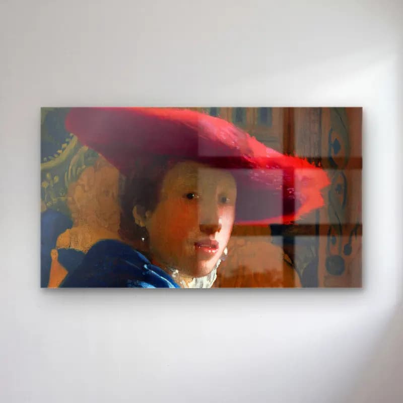 Johannes Vermeer – Girl with the Red Hat cam tablo — Johannes Vermeer – Girl with the Red Hat — empresyonist şapkalı kadın