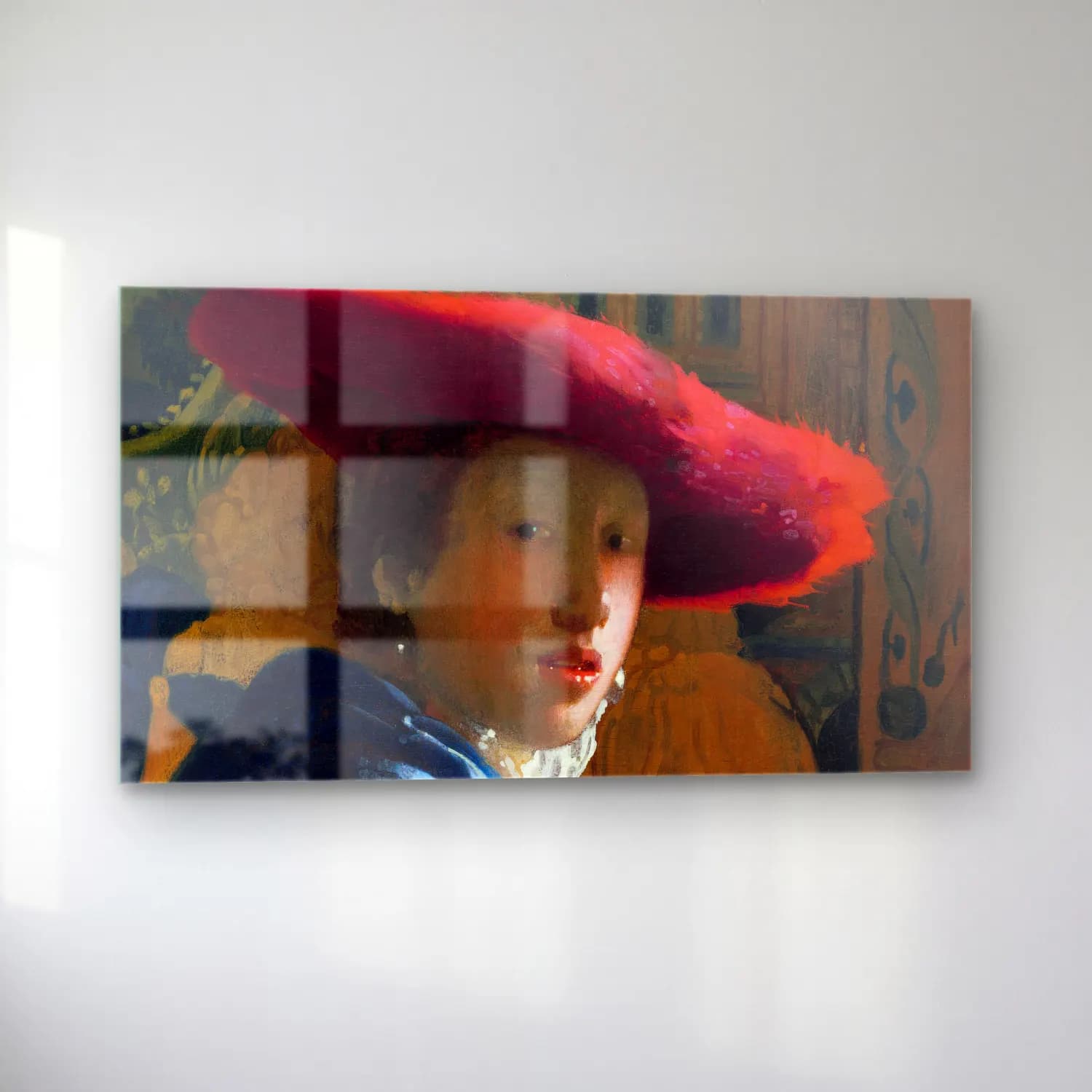 Johannes Vermeer – Girl with the Red Hat cam tablo — sol açıdan görünüm