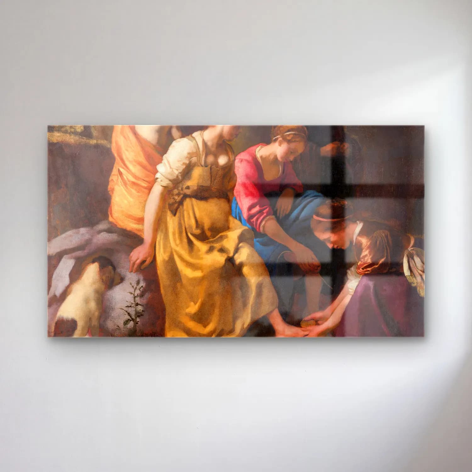 Johannes Vermeer – JohannesVermeer cam tablo — Johannes Vermeer – JohannesVermeer — yağlı boya dini sahne