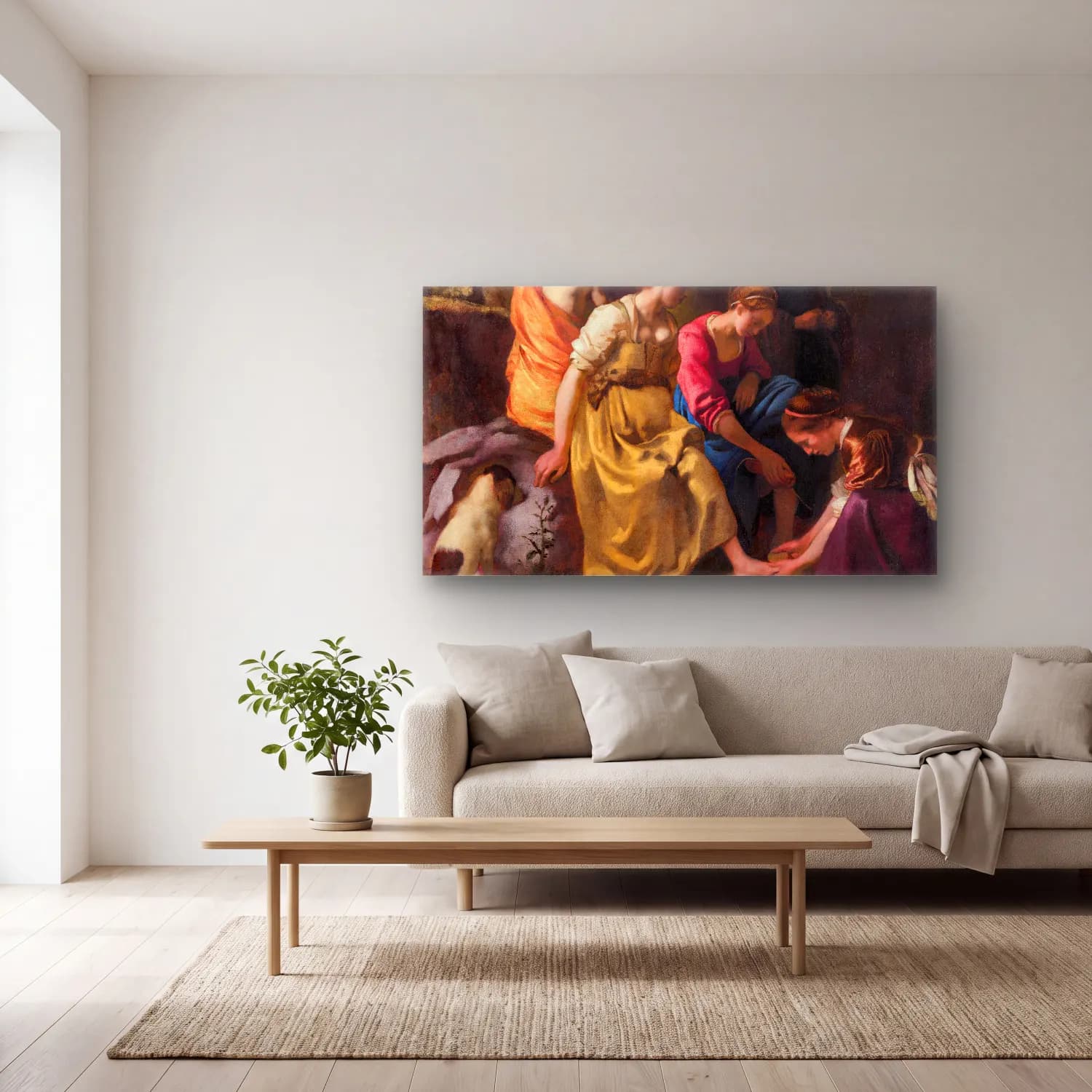 Johannes Vermeer – JohannesVermeer cam tablo — açık renk salonda