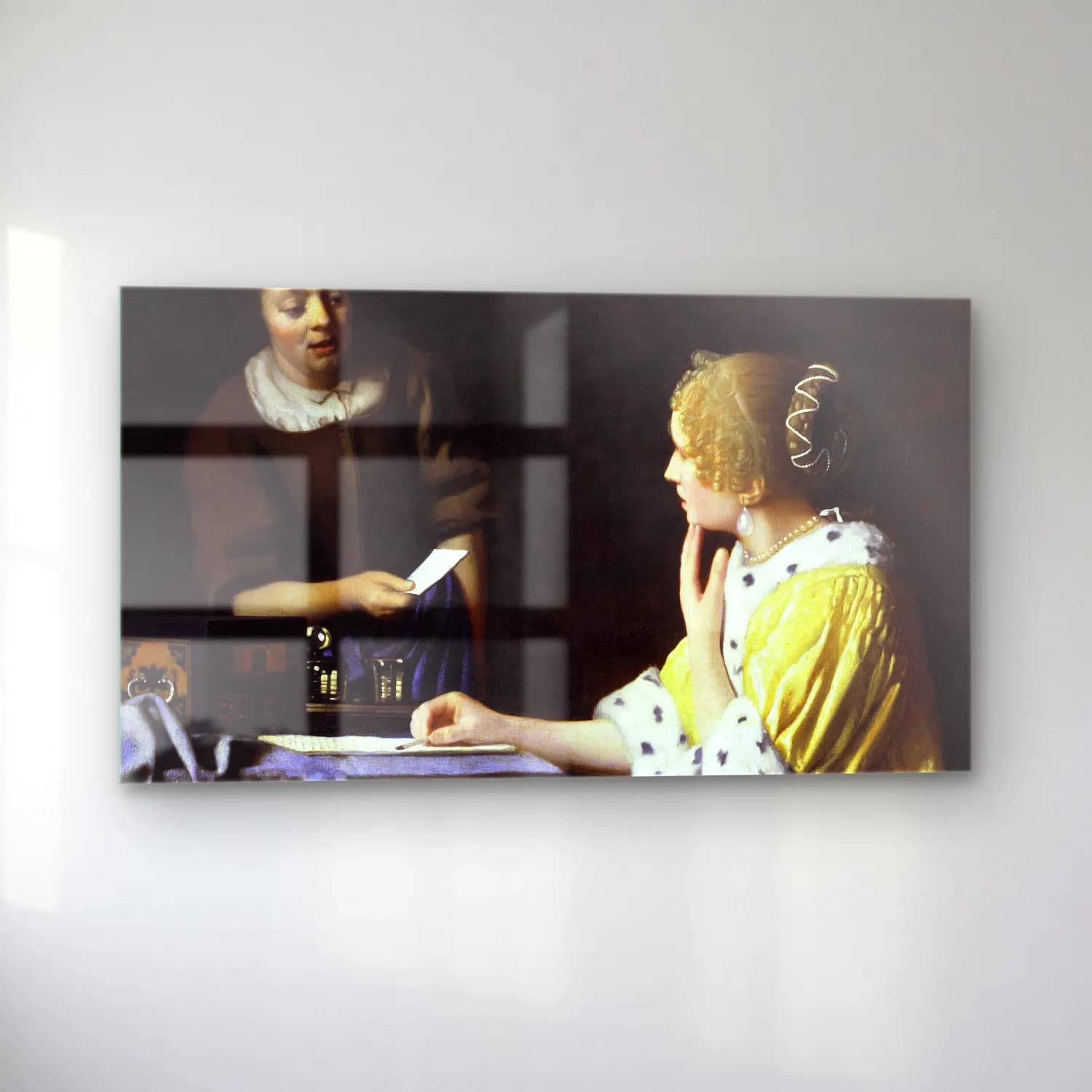 Johannes Vermeer – Mistress and Maid cam tablo — sol açıdan görünüm